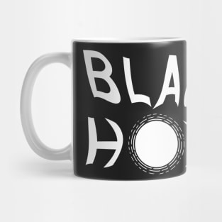 Black Hole Lettering 2 Mug